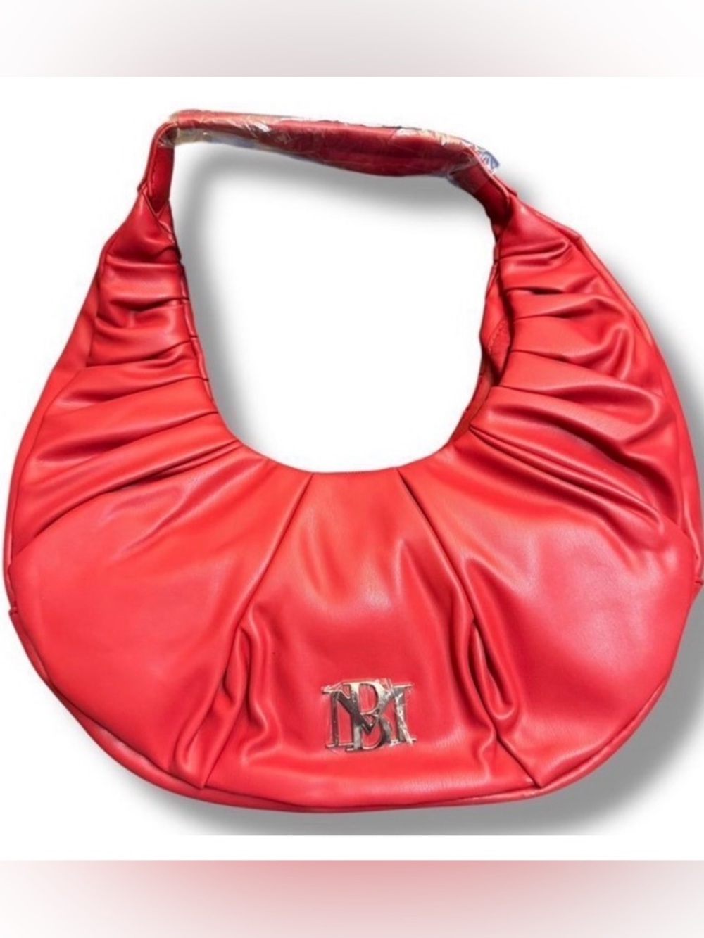 NWT- Badgley Mischka- Vegan Leather Hobo Pleats Shoulder Bag